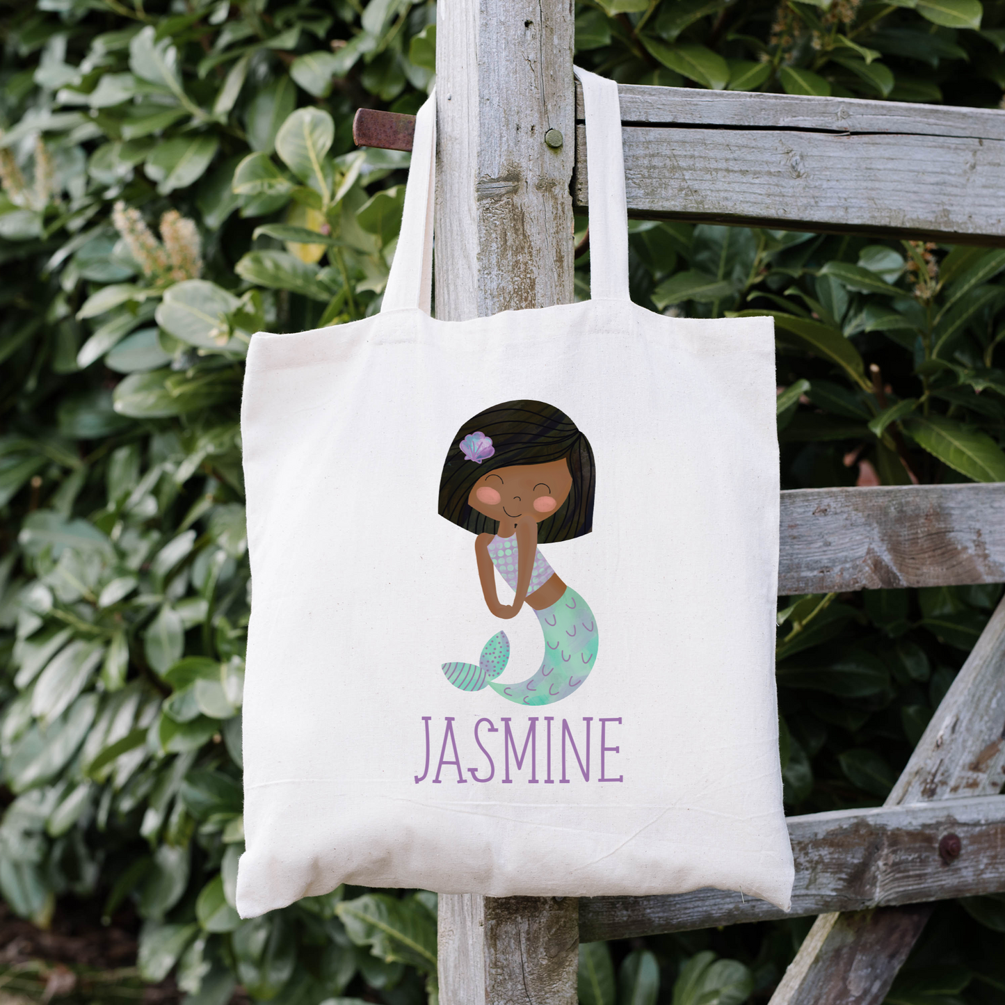 Personalized Mermaid Girls Beach Bag