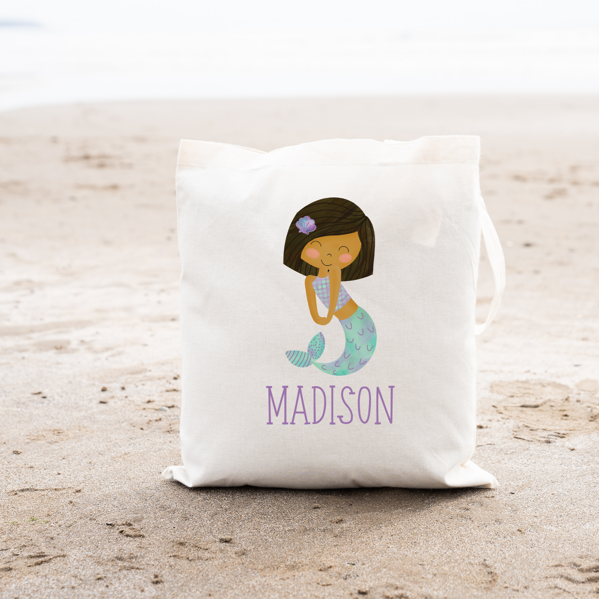 Personalized Mermaid Girls Beach Bag