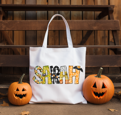 Girls Name Halloween Tote Bag