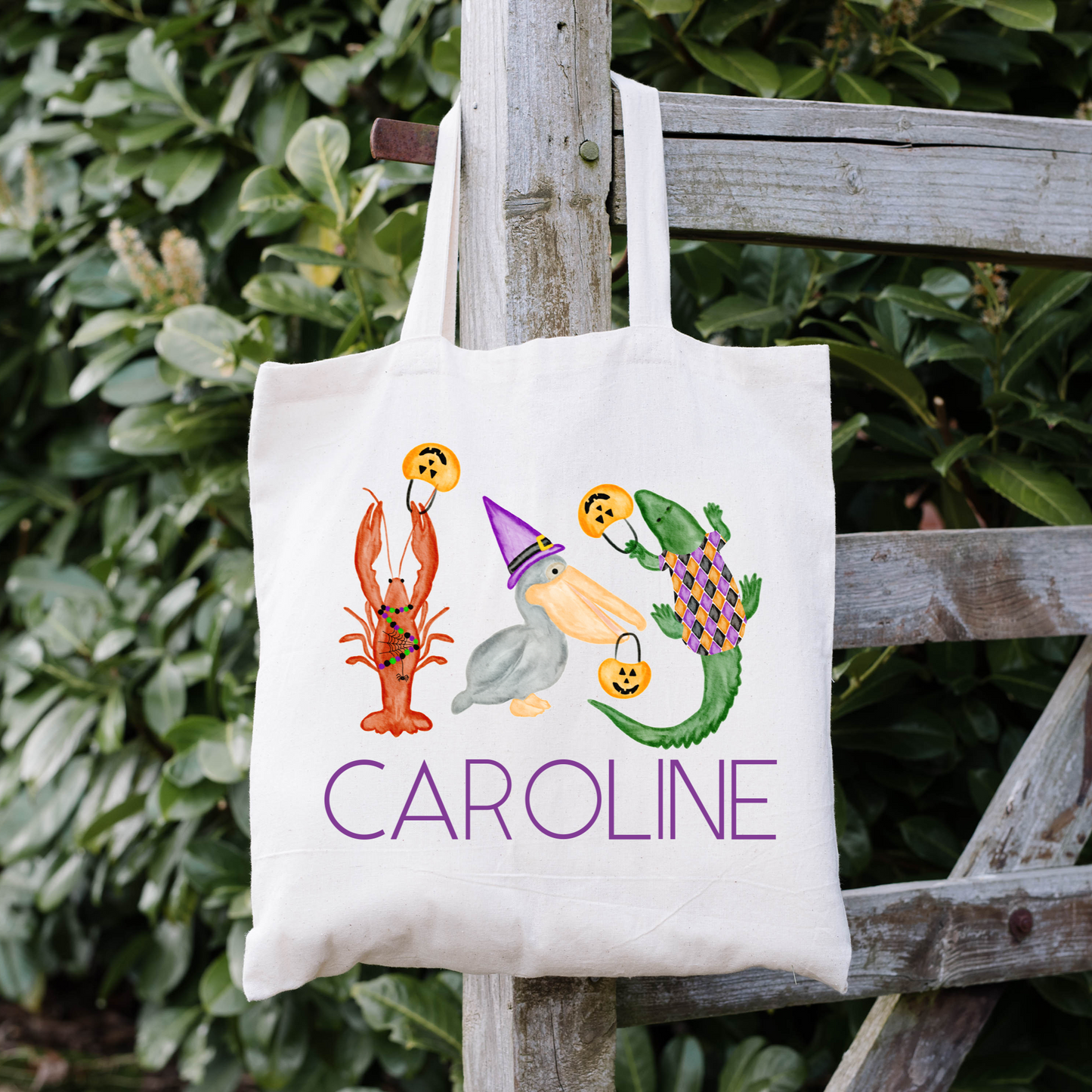 Personalized Louisiana Halloween Tote Bag