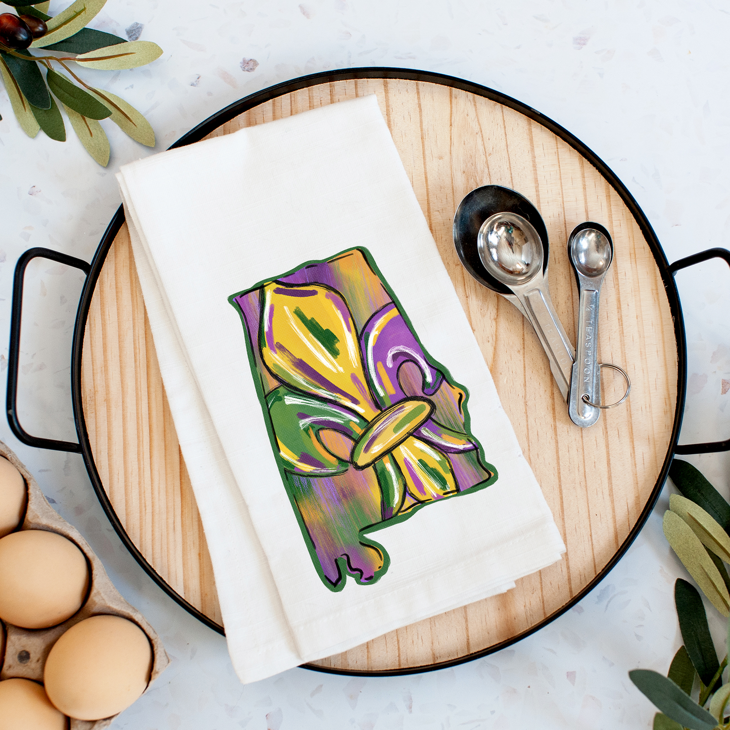 Alabama Fleur De Lis Kitchen Towel