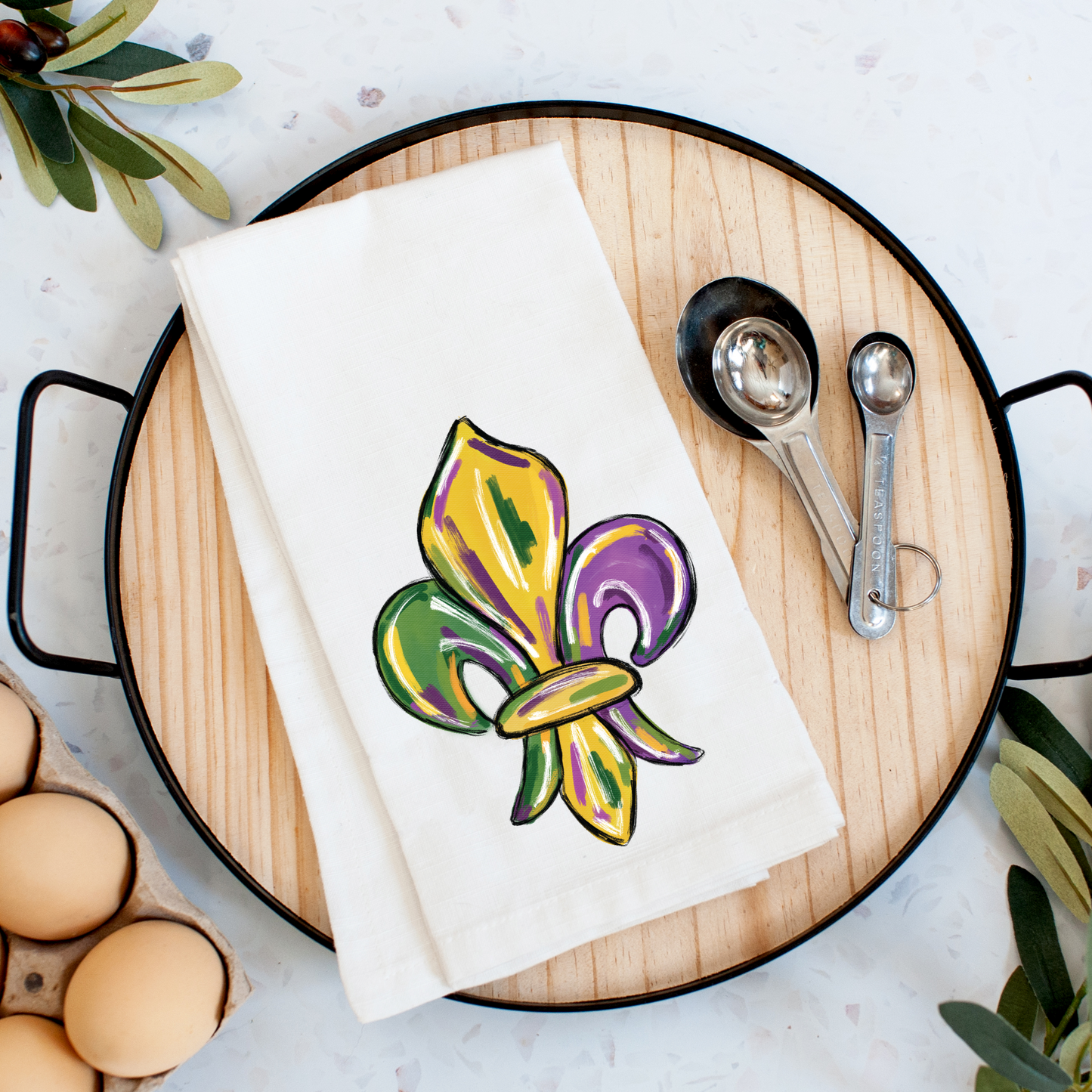 Fleur De Lis Kitchen Towel