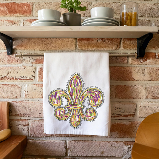 Fleur De Lis Kitchen Hand Towel