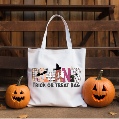 Girls Name Pastel Halloween Bag