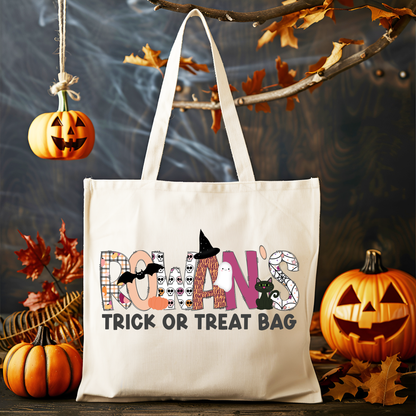 Girls Name Pastel Halloween Bag