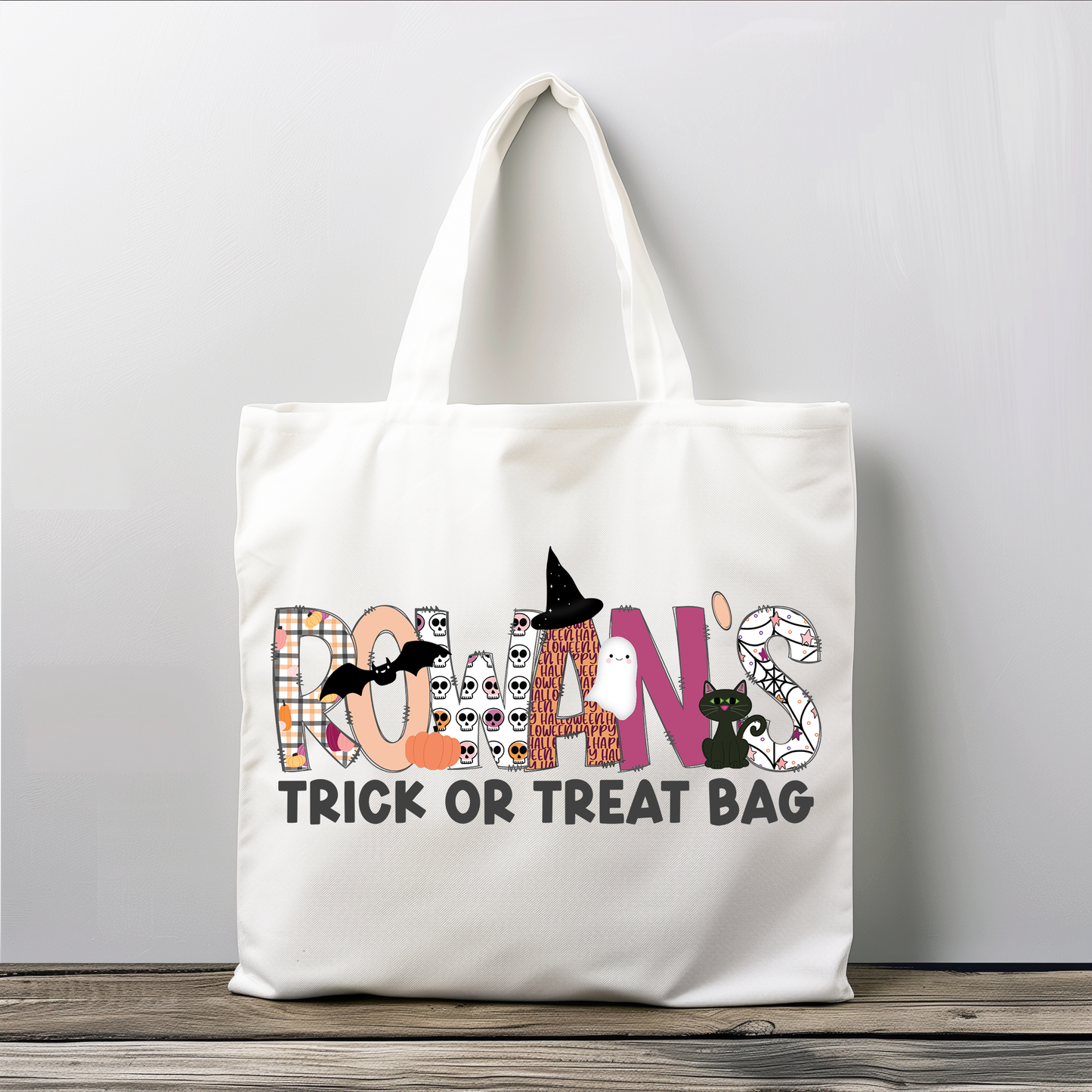 Girls Name Pastel Halloween Bag