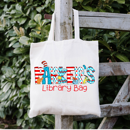 Read Across America Boys Personalized Tote Bag