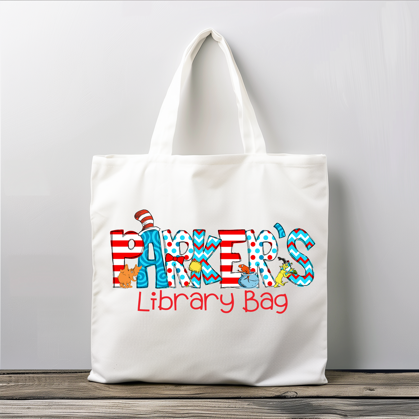 Read Across America Boys Personalized Tote Bag