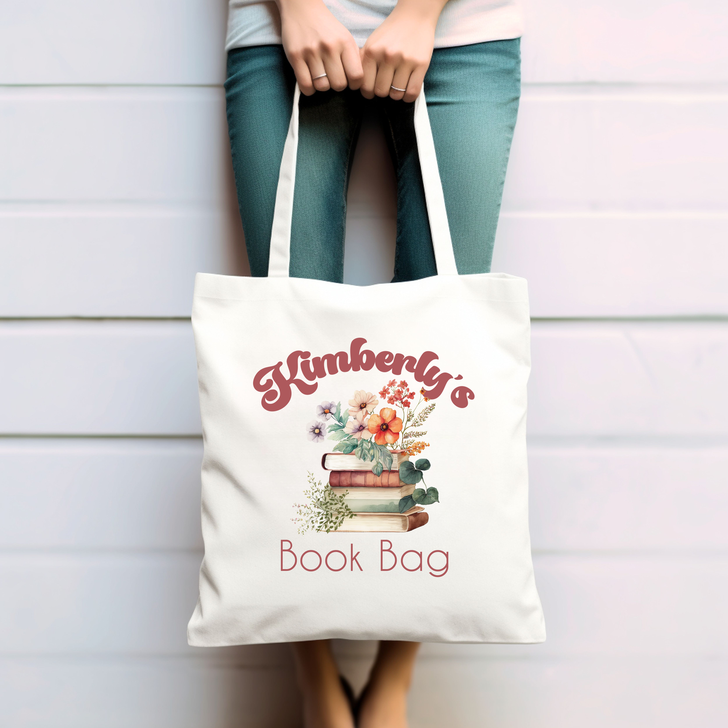 Personalized Boho Style Library Bag