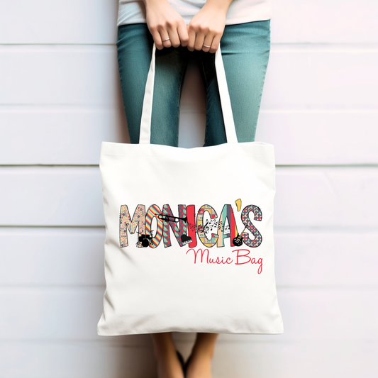 Personalized Musical Themed Tote Bag