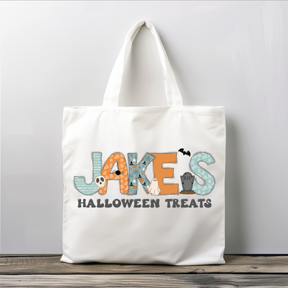 Boys Name Halloween Treat Bag