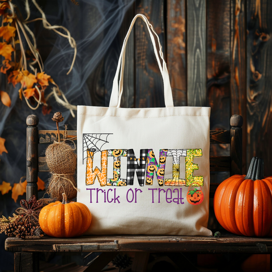 Girls Name Trick or Treat Bag