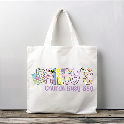 Personalized Girls Church Busy Bag