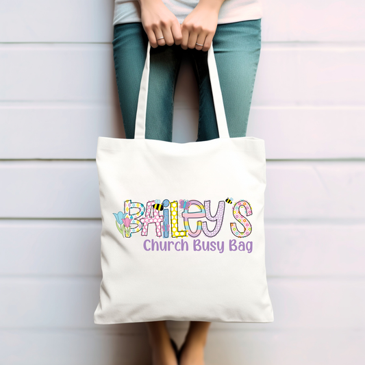 Personalized Girls Church Busy Bag