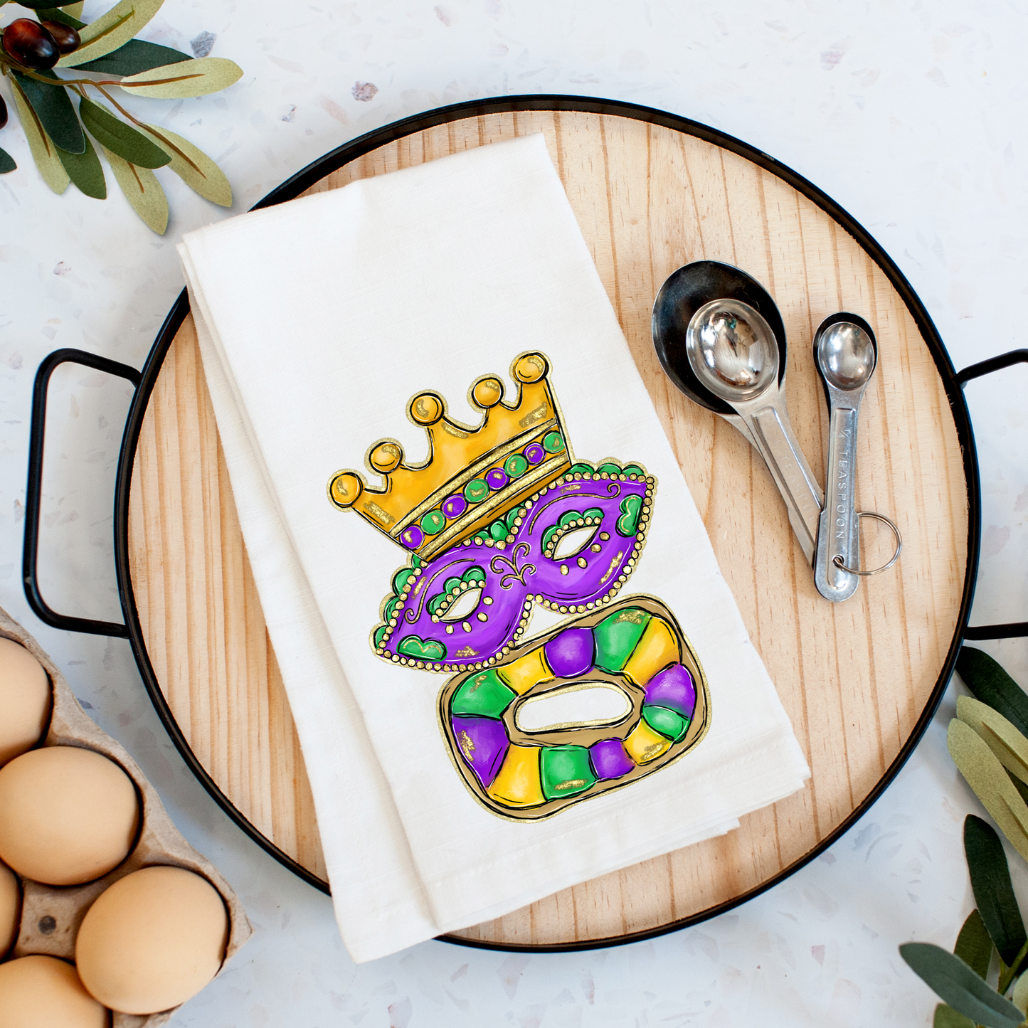 Mardi Gras Kitchen Hand Towel