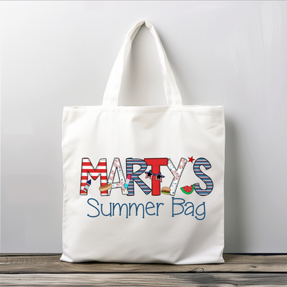 Patriotic Themed Name Tote Bag