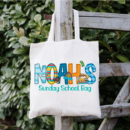 Boys Personalized Church Tote Bag