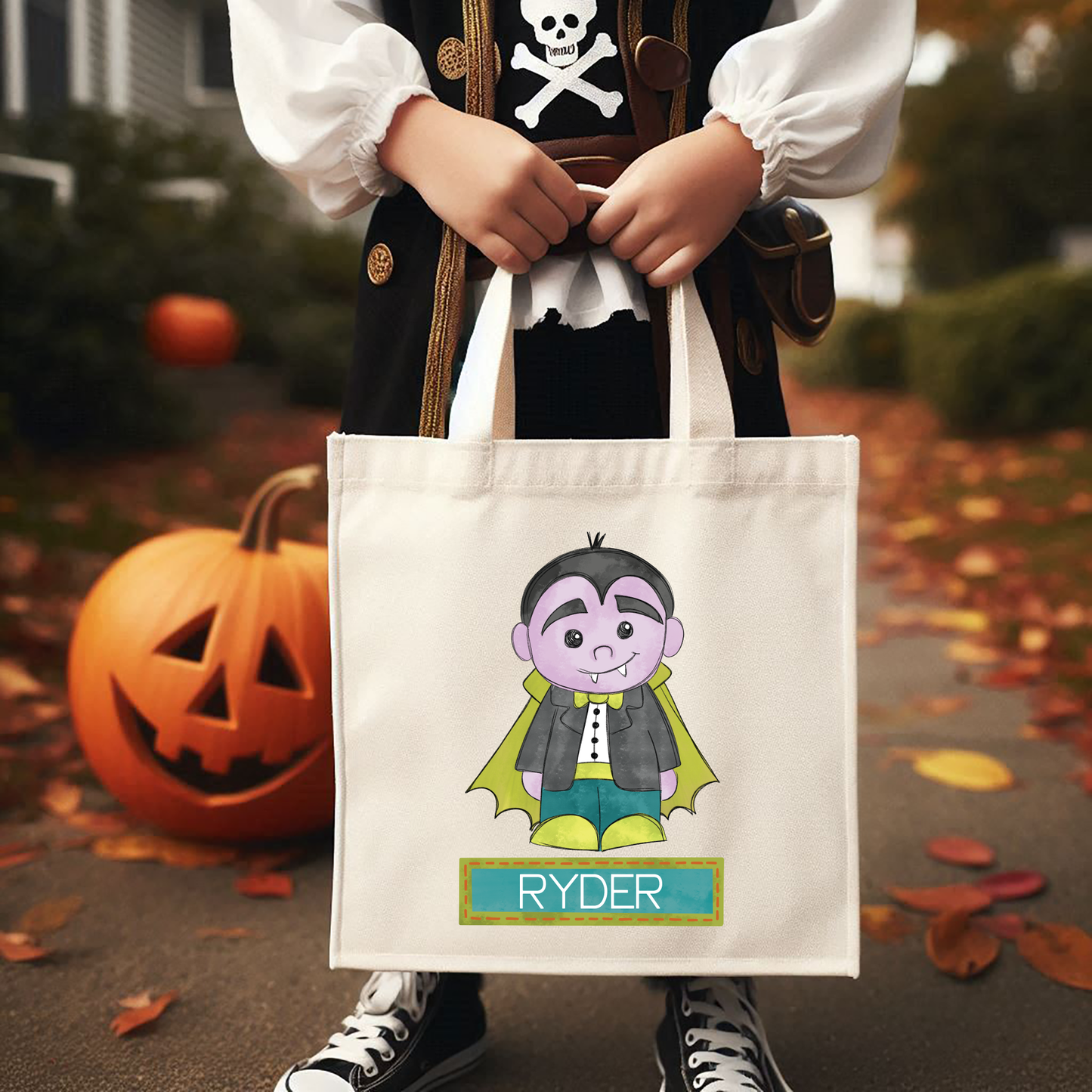 Boys Name Monster Halloween Bag