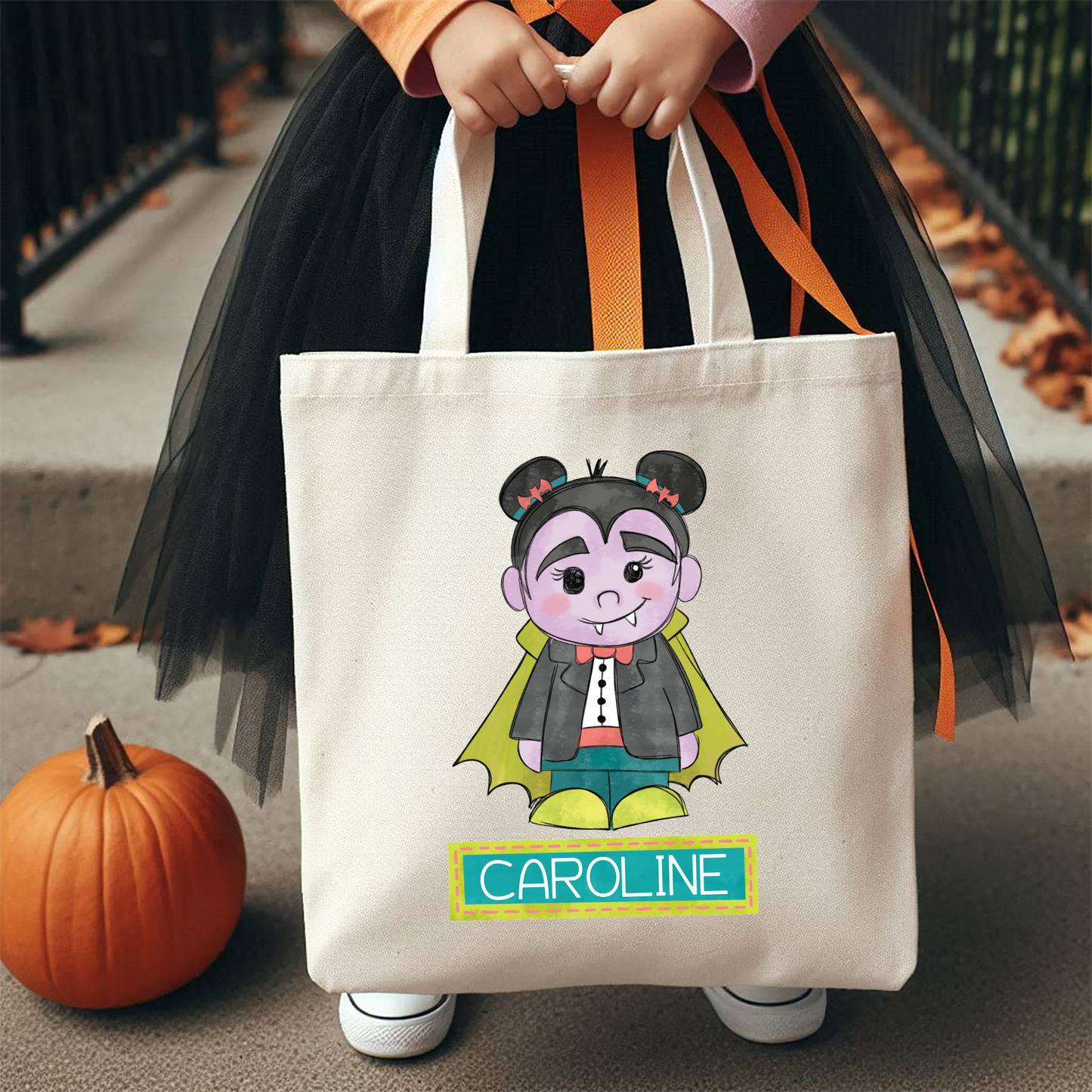 Girls Name Monster Halloween Bag