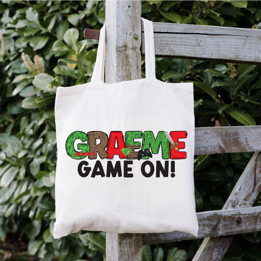 Personalized Kids Gamer Tote Bag